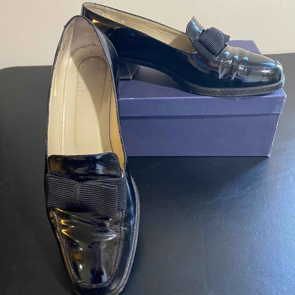Joan and David - John Deere Armin Black Patent Leather Loafer - Sz 41, US 10